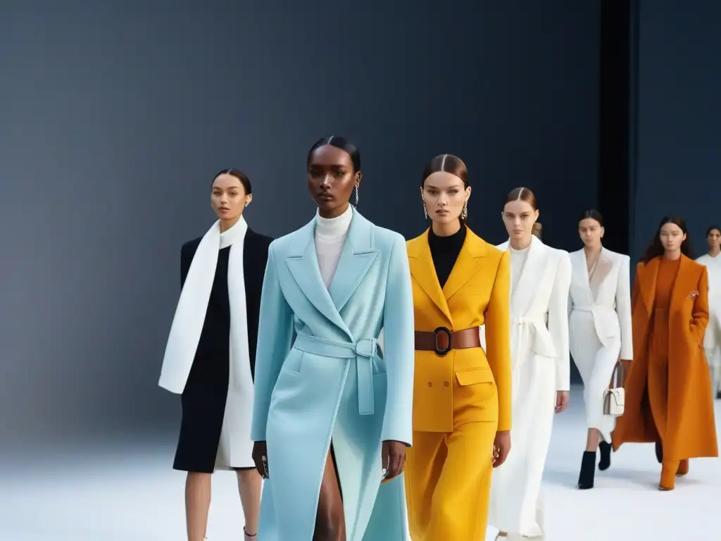 Desfile Loewe: diversidad y elegancia en pasarela Desfile de moda de Loewe con modelos diversos en pasarela, destacando la inclusión en moda