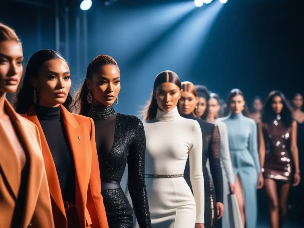Desfile de moda inclusivo: diversidad de cuerpos y estilos Desfile de moda con modelos diversos y estilos únicos, celebrando la inclusión y diversidad en moda