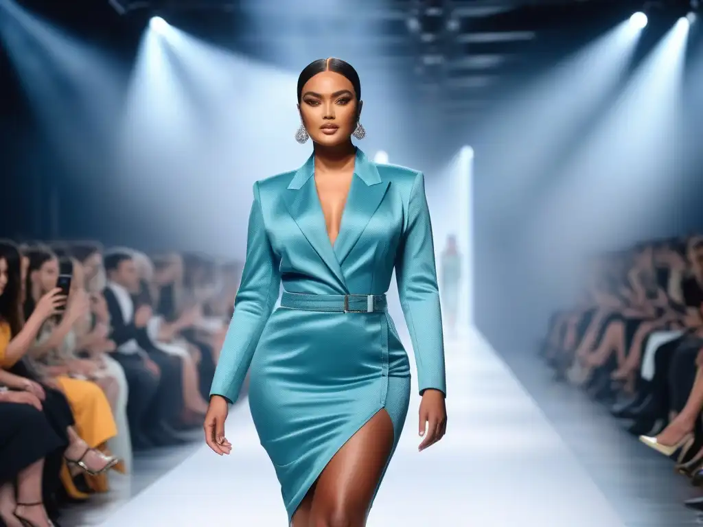 Desfile de moda: Celebrando la diversidad de cuerpos con estilo Desfile de moda con modelos de diversas formas y tamaños, resaltando la diversidad corporal en la moda