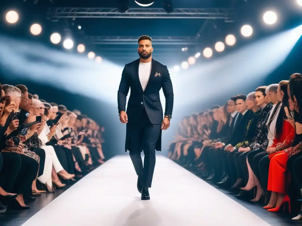 Desfile de moda inclusivo y diverso en alta resolución Desfile de moda con modelos de diversas habilidades luciendo ropa adaptativa