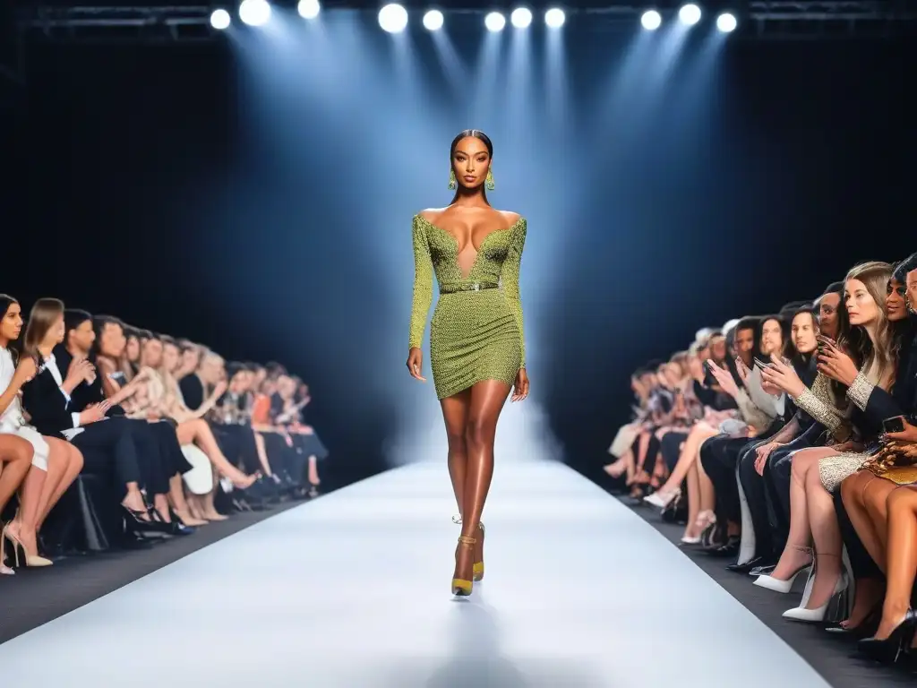 Desfile de moda con modelos petite luciendo elegancia y estilo Desfile de moda con modelos petite luciendo elegantes diseños
