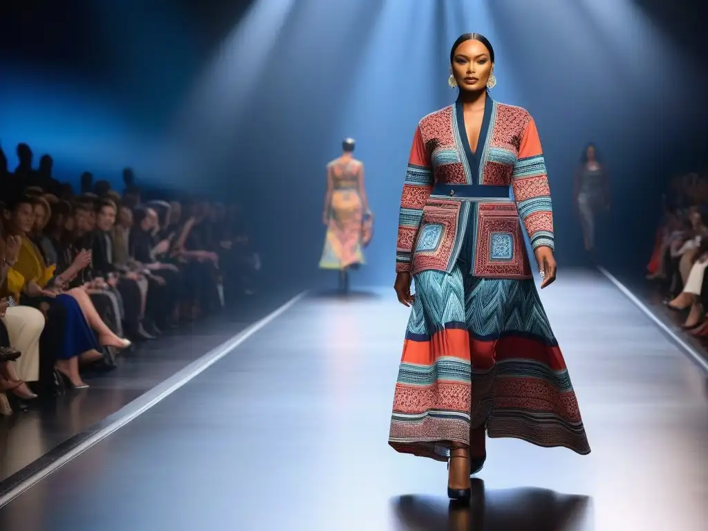 Desfile de moda inclusivo con diseños adaptativos innovadores Desfile de moda con modelos usando ropa adaptativa para diferentes cuerpos, innovadora y inclusiva