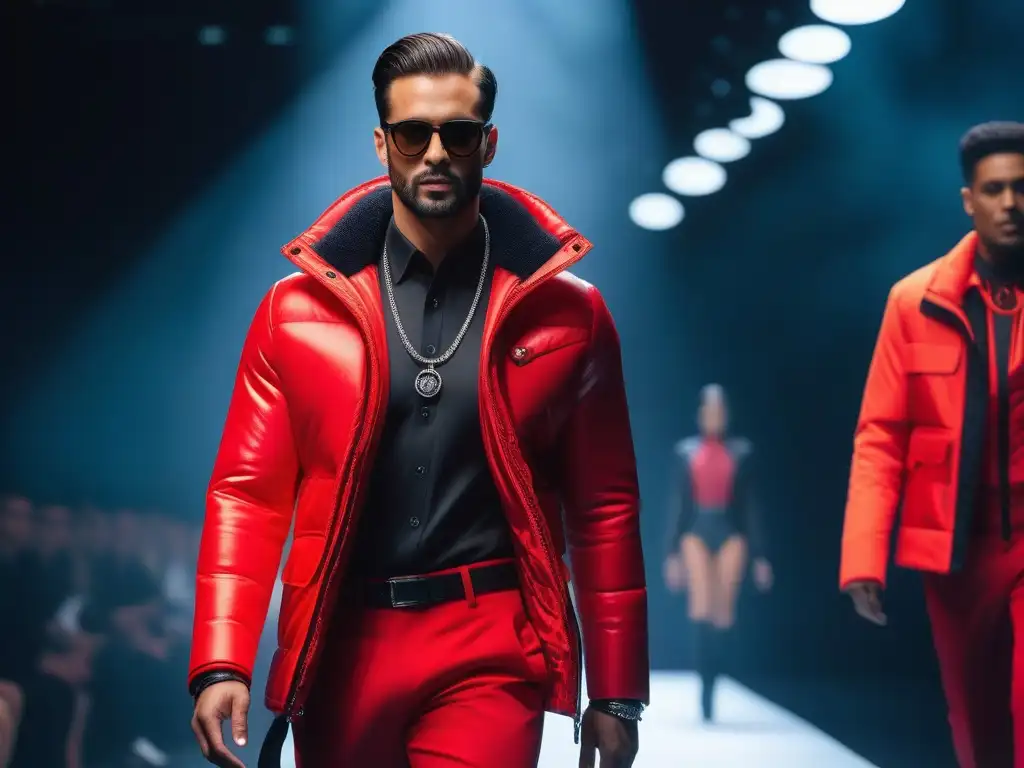 Desfile de moda: innovación y estilo en 8k Desfile de moda con modelos en ropa adaptativa de marcas líderes en un ambiente moderno y futurista