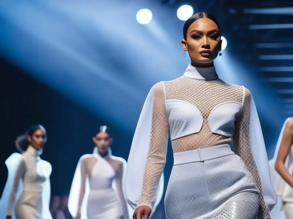 Desfile de moda transgénero: diversidad y empoderamiento Desfile de moda con modelos trans desfilando con confianza en atuendos modernos y vanguardistas