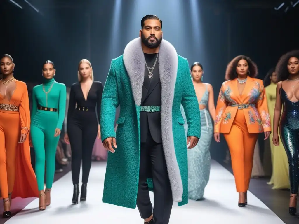 Desfile de Moda: Diversidad y Empoderamiento con Moda Sostenible Desfile de moda sostenible con cuerpos diversos exudando confianza y empoderamiento