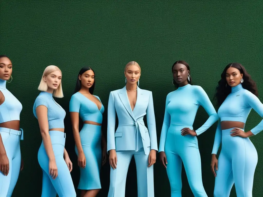 Moda sostenible: diversidad y estilo en la ciudad del futuro Un desfile de moda sostenible para todos los cuerpos en un entorno futurista y urbano