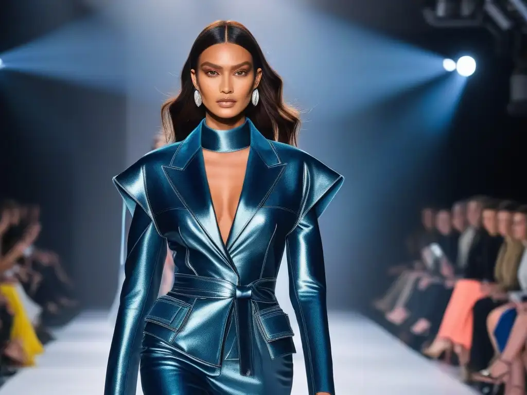 Desfile de moda sostenible: innovación y creatividad eco en la pasarela futurista Desfile de moda sostenible con diseñadores emergentes 2021 deslumbrando en pasarela futurista