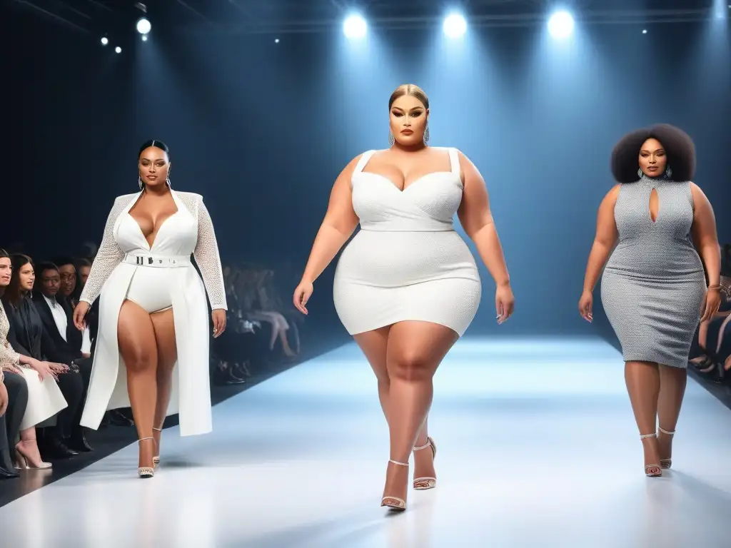Desfile de moda plussize: empoderamiento y estilo en pasarela Un desfile de moda de tallas grandes, donde la personalización y la tecnología se unen para empoderar la diversidad