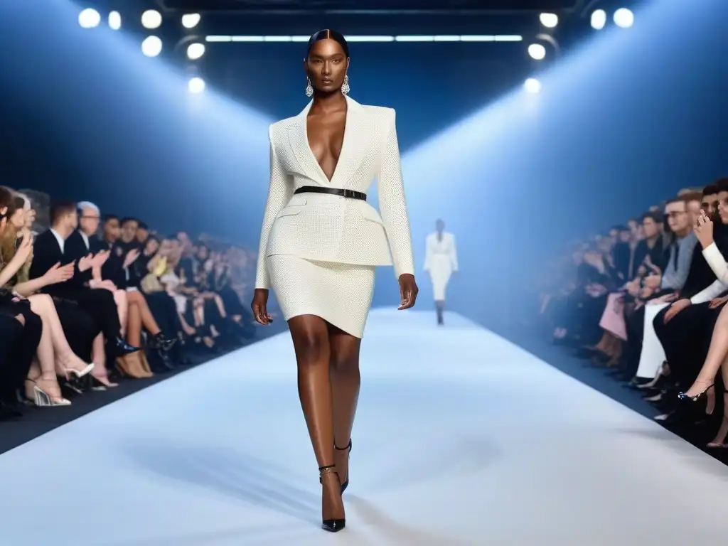 Desfile de moda inclusivo: diversidad y estilo en la pasarela Desfile de moda con tallas inclusivas en la pasarela, modelos diversos irradiando confianza y estilo
