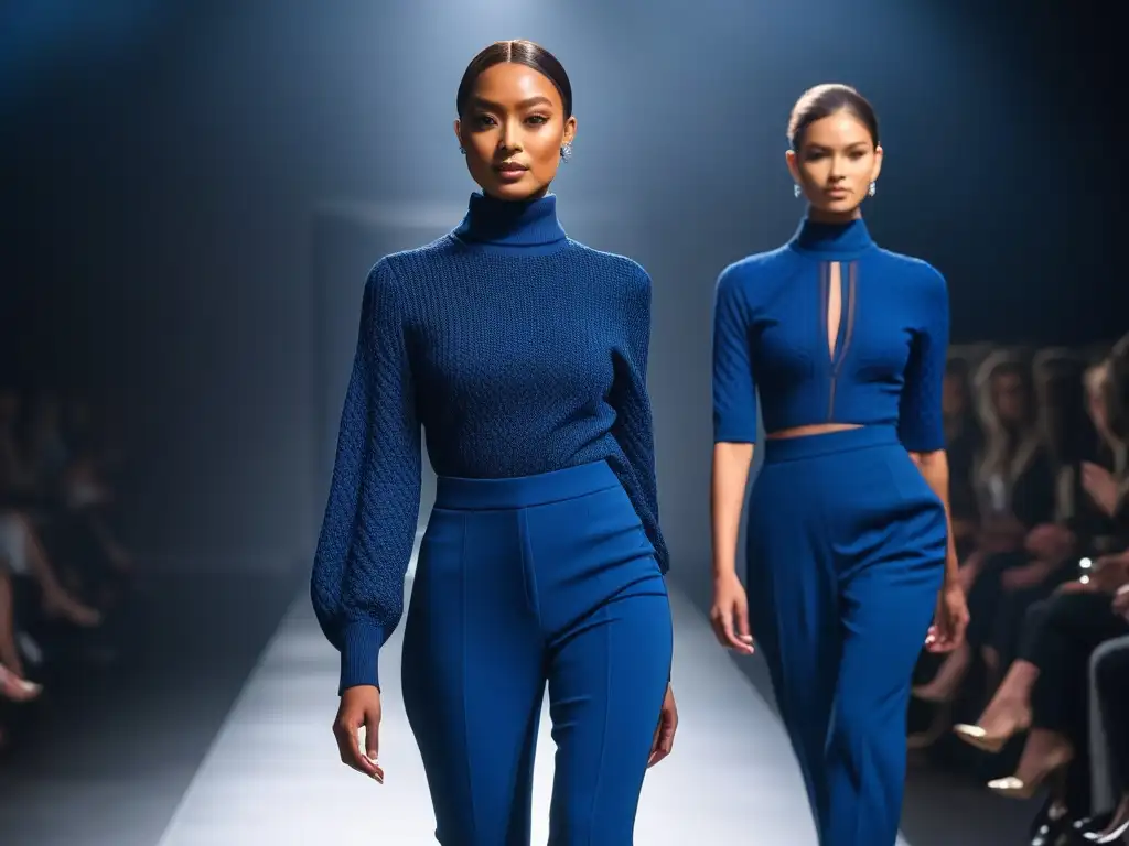 Desfile de moda petite: empoderamiento y estilo en la pasarela Desfile de moda Tallas Petite en la pasarela con modelos seguras y chic, reflejando empoderamiento y profesionalismo