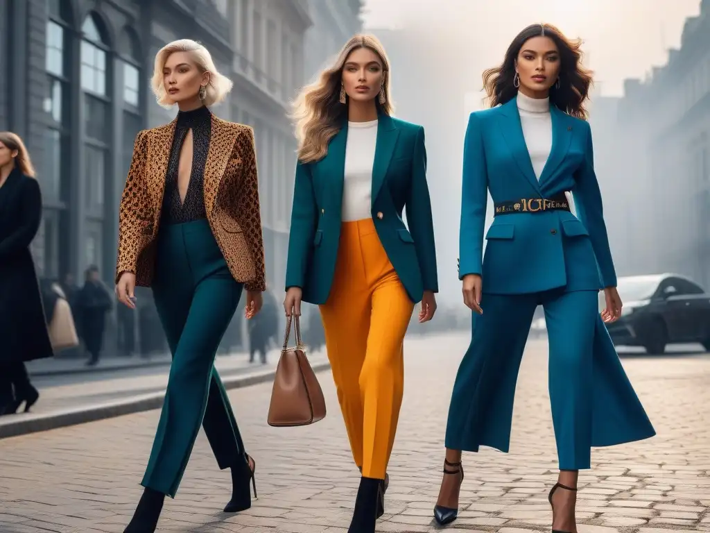 Moda Petite 2023: Mujeres seguras de sí mismas conquistan la ciudad Un desfile de moda urbana con mujeres de estatura baja luciendo las tendencias de 2023