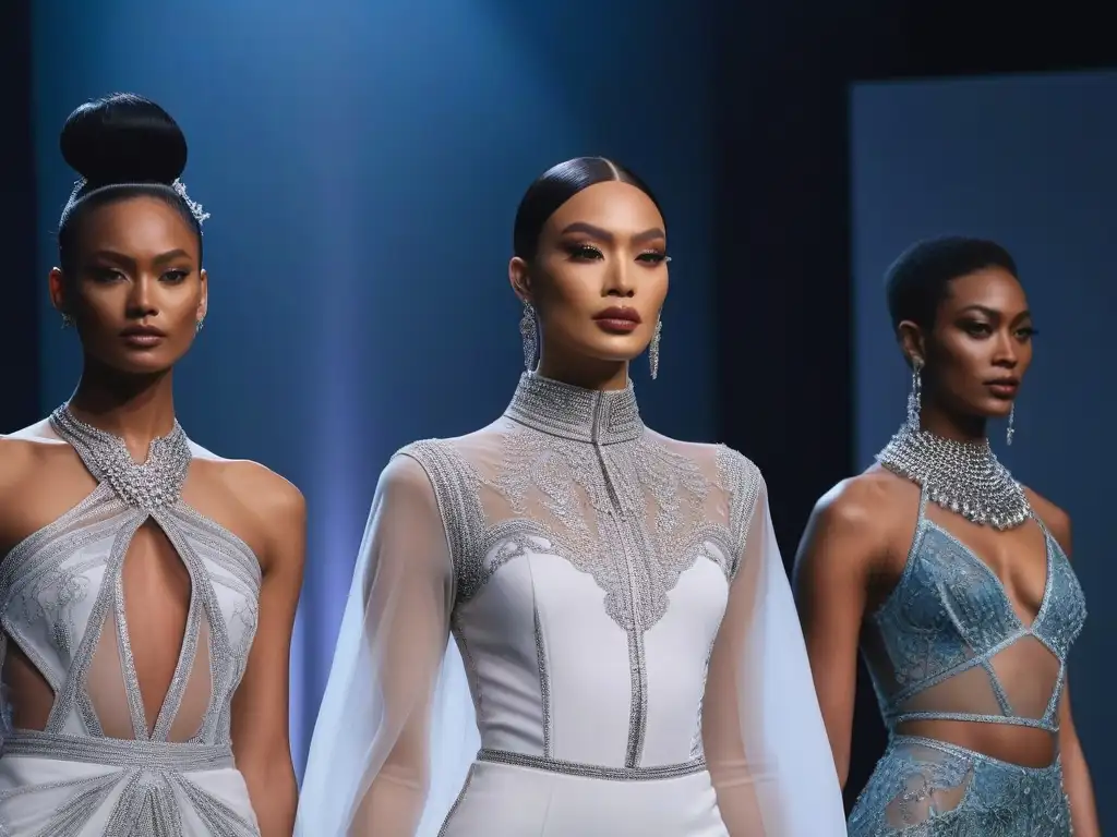 Desfile revolucionario: modelos transgénero deslumbran en la pasarela Desfile de moda vanguardista con modelos trans de diversas identidades y etnias desafiando normas en la pasarela