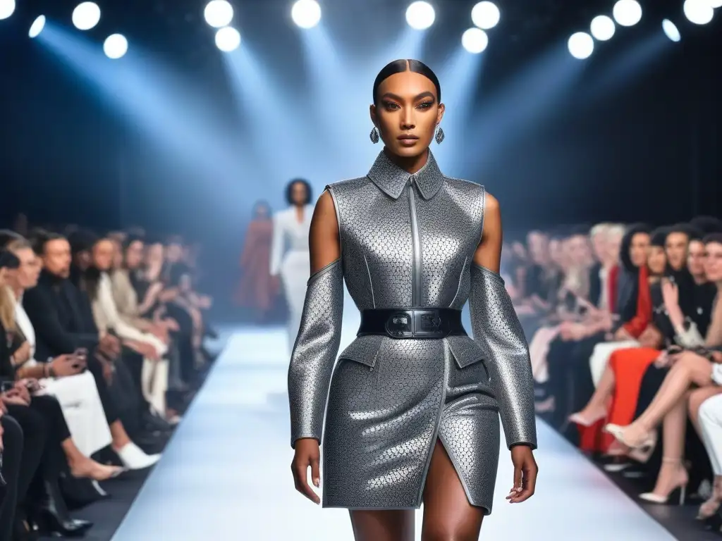Desfile de moda 2023: Trans y no binarios empoderados Desfile de modas futurista del 2023 con personas trans no binarias mostrando tendencias de moda, empoderamiento y autenticidad