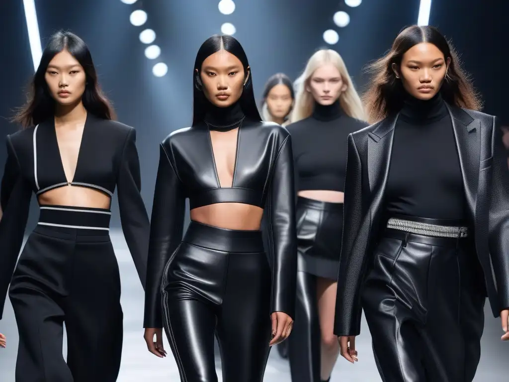 Desfile inclusivo de Alexander Wang: diversidad en la pasarela Desfile de modelos diversos luciendo la colección de Alexander Wang, reflejando la inclusión en la moda de Alexander Wang