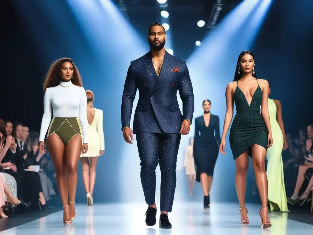 Desfile de moda inclusiva: empoderamiento y diversidad en la pasarela Desfile de modelos diversos en una pasarela, mostrando moda inclusiva para empoderamiento económico