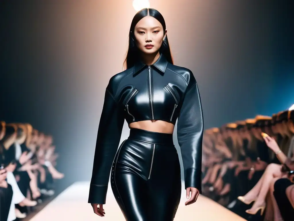 Desfile de moda de Alexander Wang: diversidad y elegancia en la pasarela Desfile de modelos diversos en la pasarela de Alexander Wang, destacando la inclusión en la moda de Alexander Wang