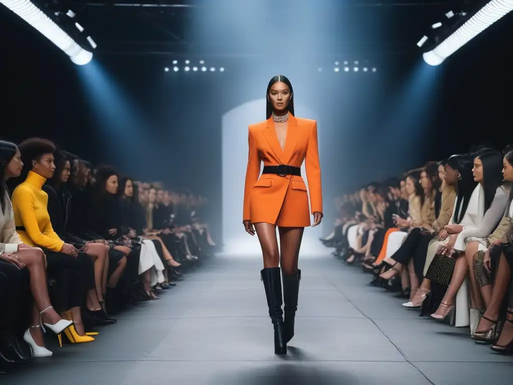 Desfile diverso y moderno en la pasarela de Alexander Wang Desfile de modelos diversos en la pasarela de Alexander Wang, celebrando la inclusión en la moda