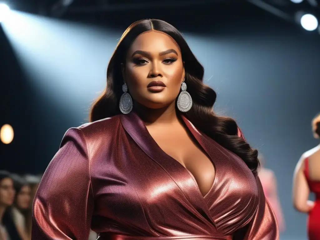 Desfile de moda inclusiva con modelos plussize empoderadas Desfile de modelos pluzsize empoderadas en pasarela moderna