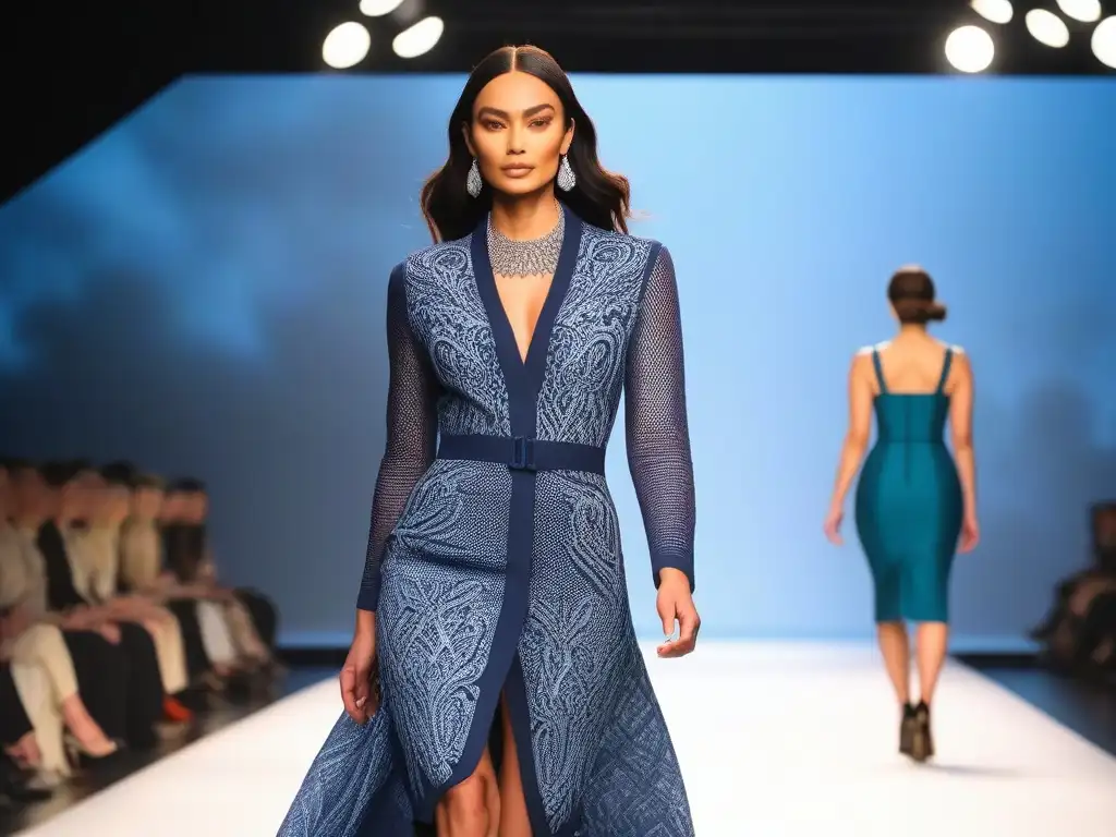 Desfile de moda inclusiva: innovación y estilo en pasarela Desfile de modelos con prendas de tejidos adaptativos para moda inclusiva, empoderamiento y estilo en la pasarela