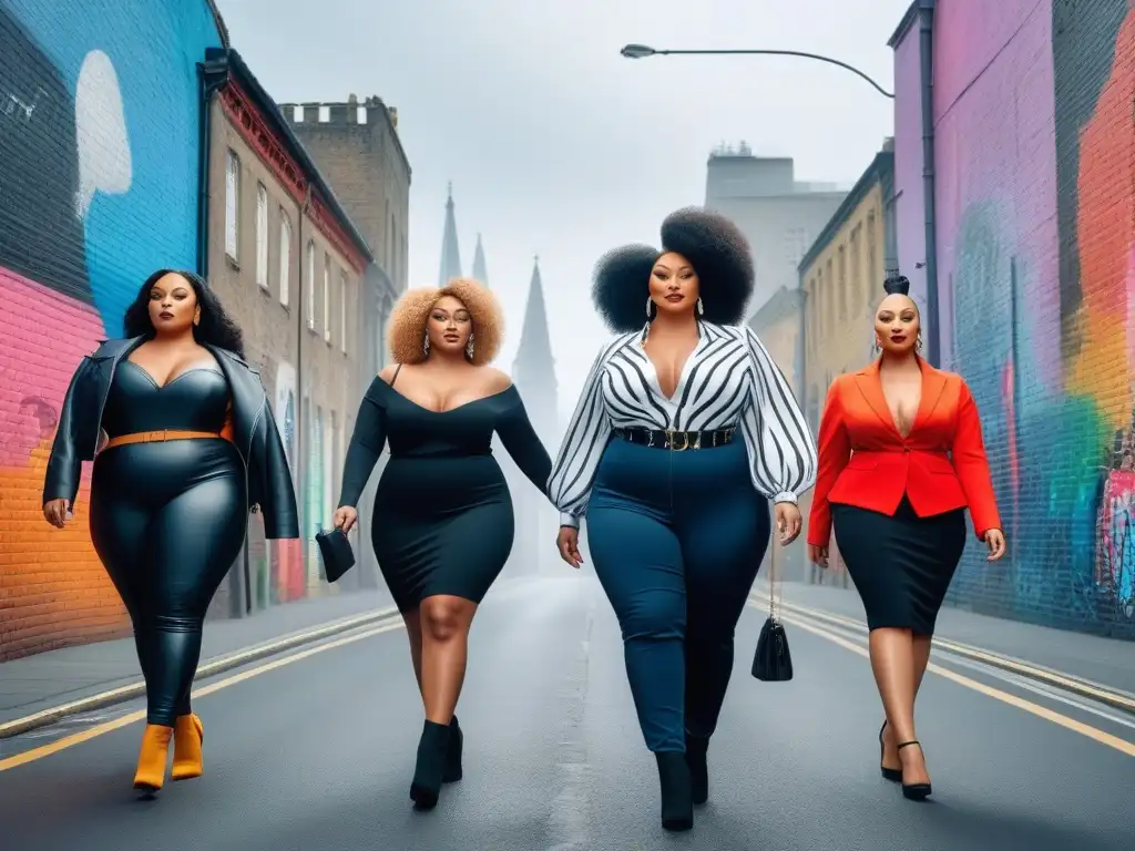Desfile de moda plussize en la ciudad: inclusivo y empoderador Desfile de modelos de talla grande, moda inclusiva en la ciudad