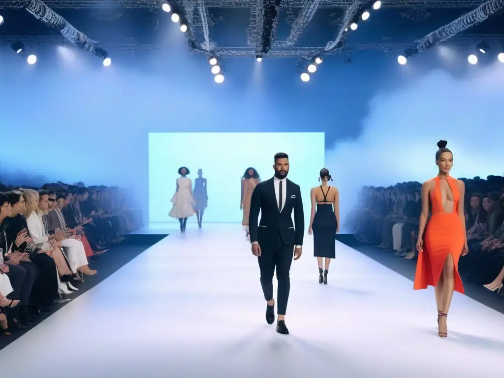 Desfile inclusivo: moda diversa y revolucionaria en 8k Un desfile revolucionario de moda inclusiva, diversidad y cambio de panorama en la industria fashion