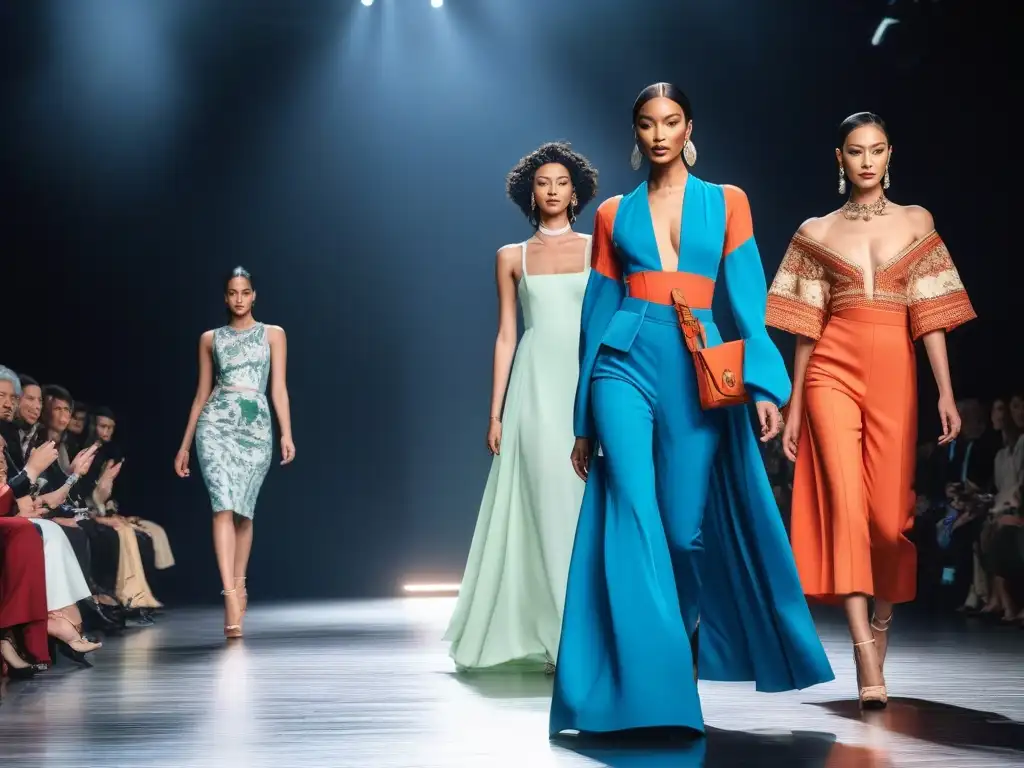 Desfile inclusivo: moda adaptativa y diversidad global Desfile vibrante y diverso de moda adaptativa inclusiva internacional, modelos empoderados representando la belleza de la diversidad