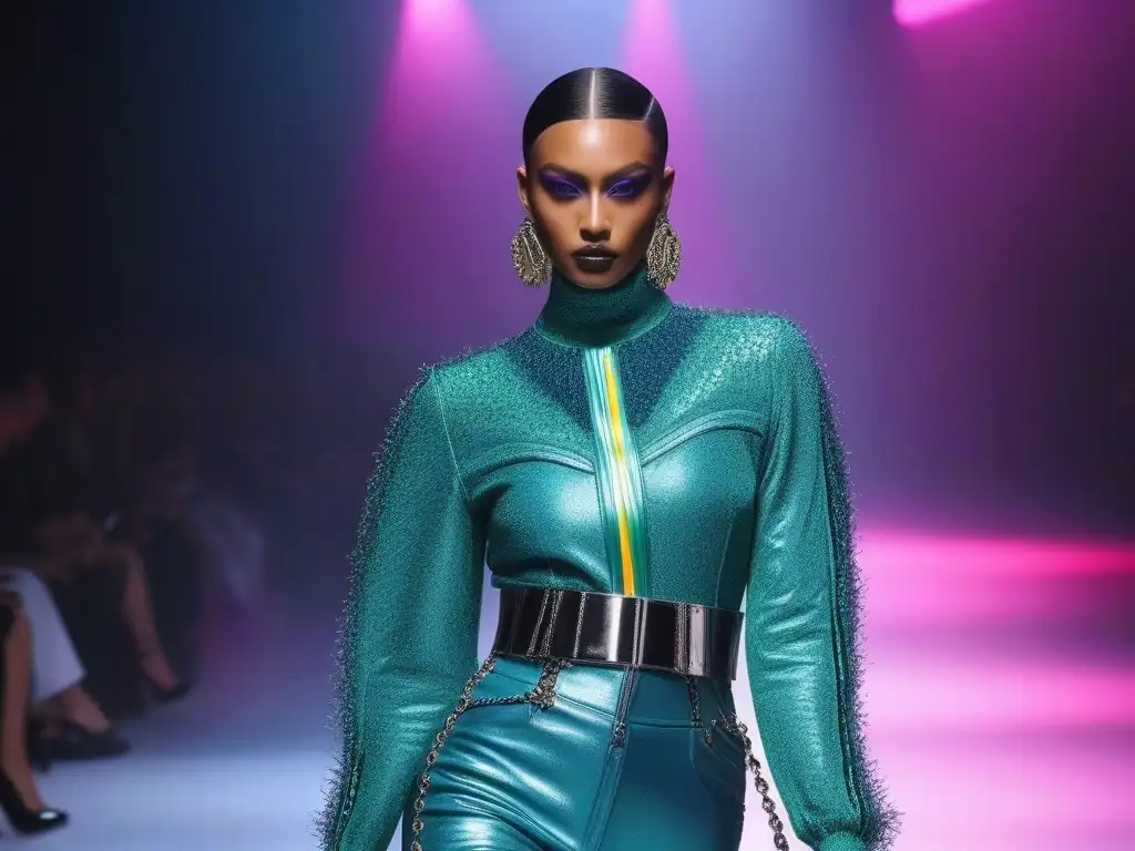 Desfile inclusivo: moda genderfluid y empoderamiento Un desfile vibrante y diverso con modelos de la comunidad trans y no binaria exhibiendo moda inclusiva y de vanguardia