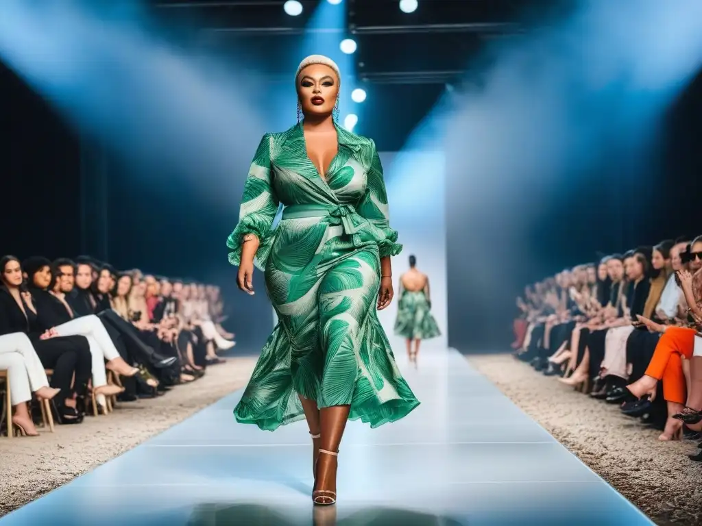 Desfile inclusivo y vibrante: moda diversa y estilosa Desfile vibrante y diverso con modelos de todas las formas y tamaños, géneros y habilidades, mostrando moda inclusiva y moderna
