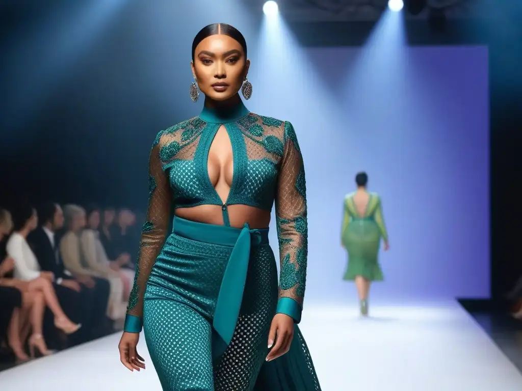 Desfile inclusivo: modelos de todas las tallas empoderadas en la pasarela Desfile vibrante de moda inclusiva para todos cuerpos, modelos diversos exhiben confianza y estilo en la pasarela