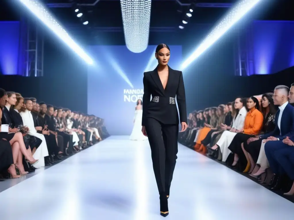 Desfile de moda inclusivo: diversidad de alturas brillando en la pasarela Desfiles de moda inclusivos para todas las alturas, modelos desfilando con confianza en la pasarela