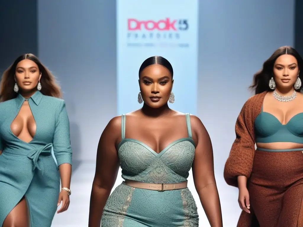 Desfile de moda inclusivo: Celebrando la diversidad en la pasarela Desfiles de moda inclusivos: Diversidad y estilo en la pasarela, modelos únicos caminando con confianza mientras la audiencia aplaude