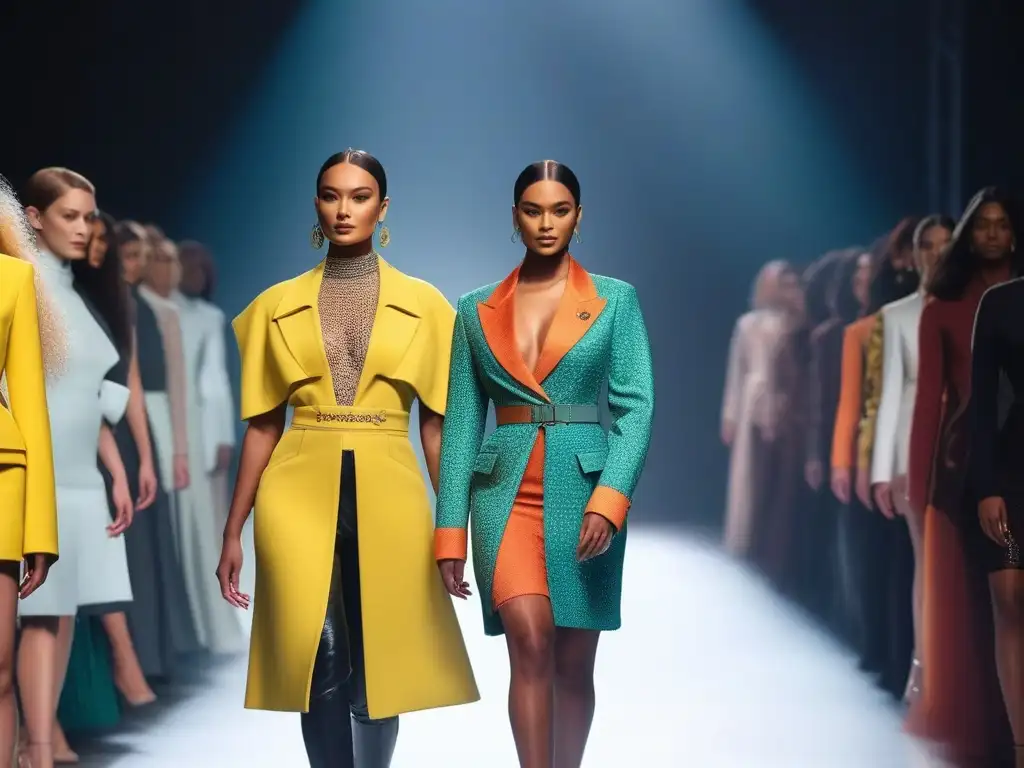 Desfile de moda diverso y vibrante: celebrando la individualidad Desfiles de moda inclusivos con modelos diversos exhibiendo estilos únicos y celebrando la diversidad