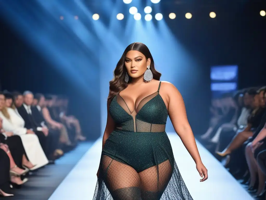 Desfile de moda plussize en Las Vegas: elegancia y diversidad Deslumbrante desfile de moda para tallas grandes en Las Vegas, donde la diversidad y elegancia brillan en la pasarela
