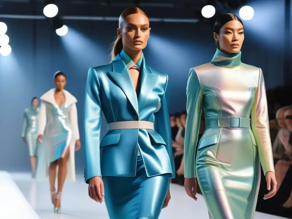 Desfile futurista: moda inclusiva con telas adaptables Deslumbrante desfile de moda con tejidos adaptativos