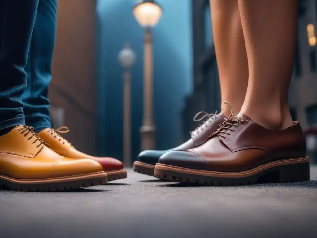 Pies diversos lucen zapatos grandes con estilo y variedad Un despliegue de estilo y diversidad en zapatos de tallas grandes, moda inclusiva