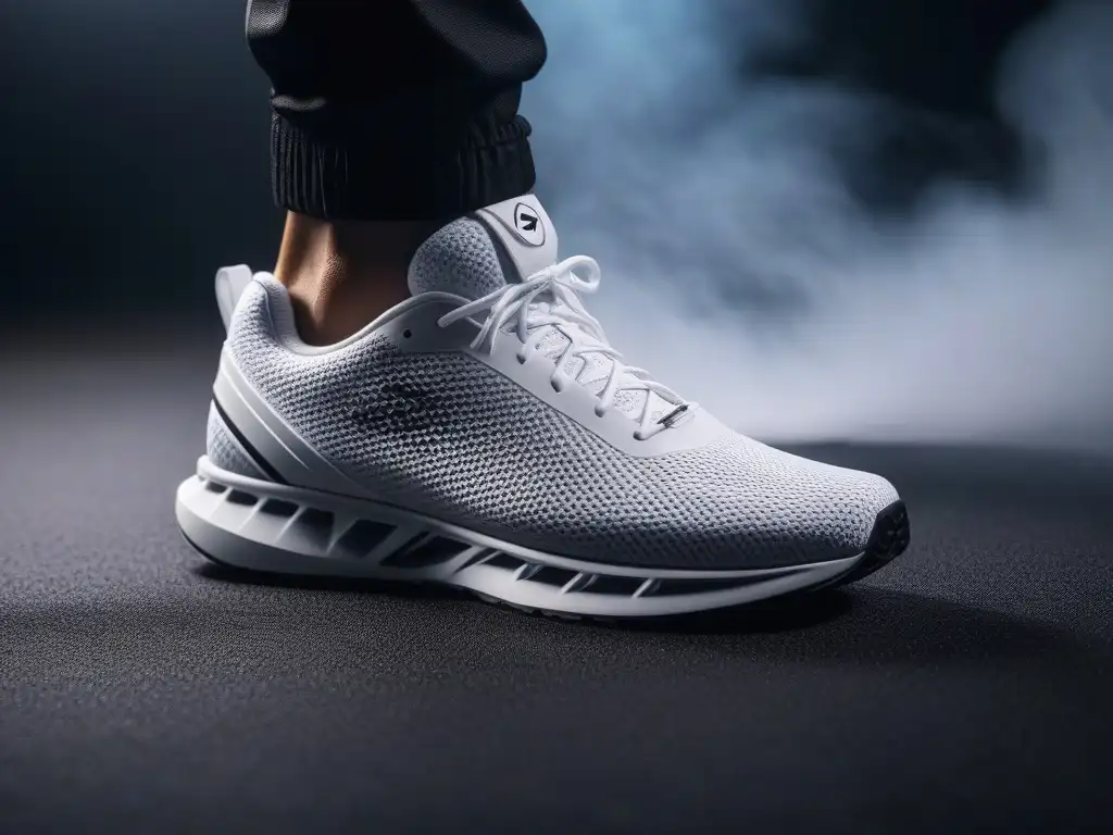 Zapatilla blanca de alto rendimiento: tecnología de amortiguación innovadora Detallada zapatilla blanca con tecnología de amortiguación innovadora