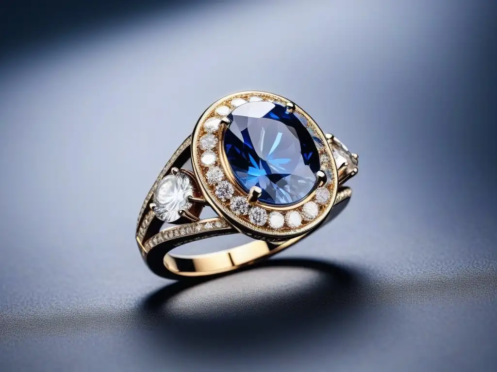 Anillo de lujo para dedos grandes: diseño intrincado y sofisticado Detalle excepcional de anillo de lujo para tallas grandes, con diamantes brillantes en montura moderna