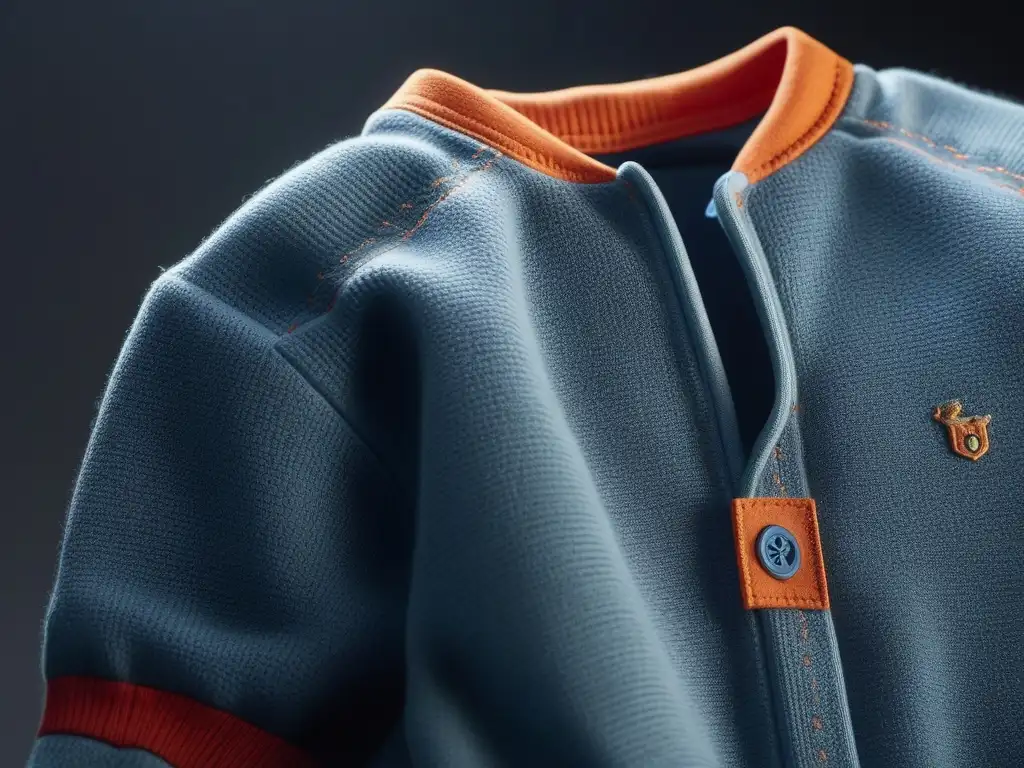 Suavidad y detalle en onesie hipoalergénico para bebé Detalle exquisito de un body suave hipoalergénico para bebé en tonos pastel, resaltando seguridad y comodidad