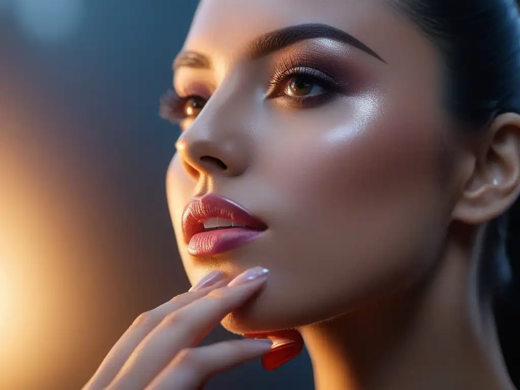 Maquillaje impecable: joven aplica corrector líquido con precisión Detalle impecable: joven aplica gota corrector mano, realzando textura y acabado natural