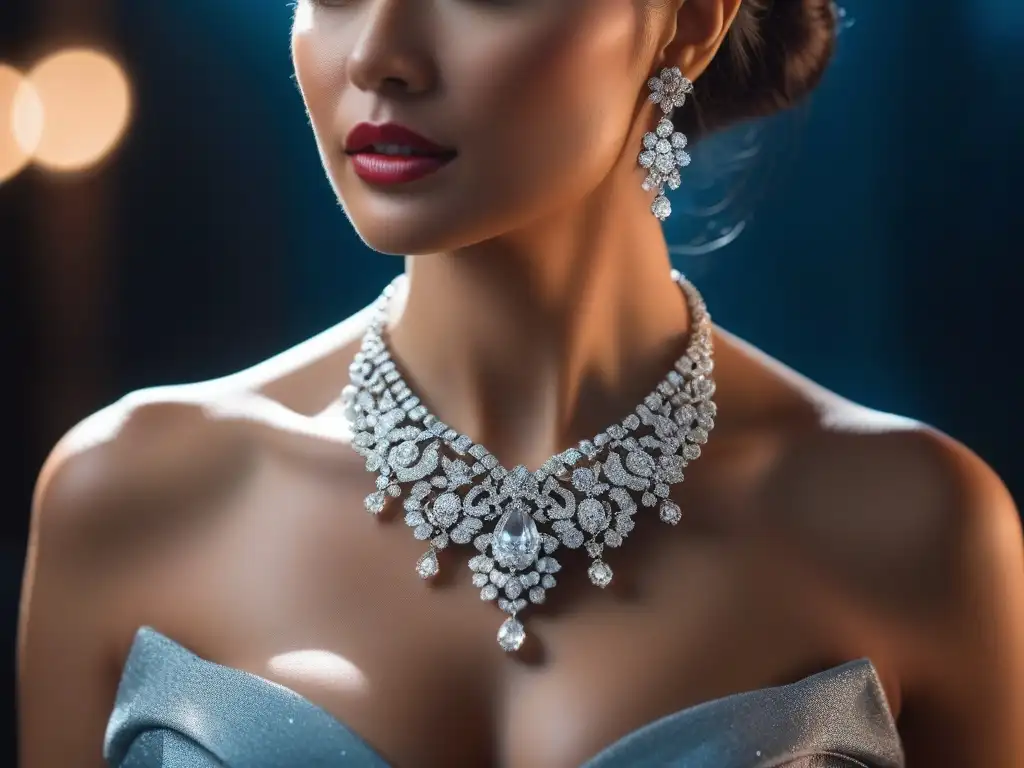 Collar delicado realza figura petite con elegancia Detalle de mujer petite luciendo joyas que realzan su figura