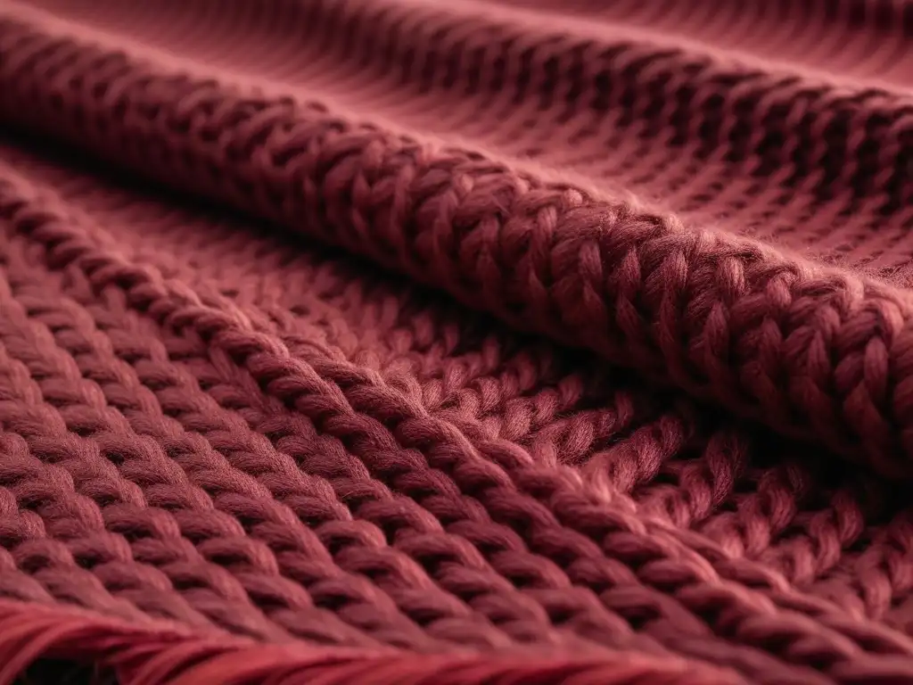 Bufanda de Cashmere Borgoña: Detalle Ultra Realista y Acogedor Detalles elegantes y acogedores de un cálido bufanda de cachemira en color borgoña para Accesorios invernales para seniors