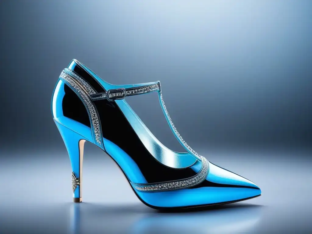 Zapato de tacón elegante en tamaño grande: detalle y elegancia Detalles elegantes de un zapato de tacón alto para personas altas