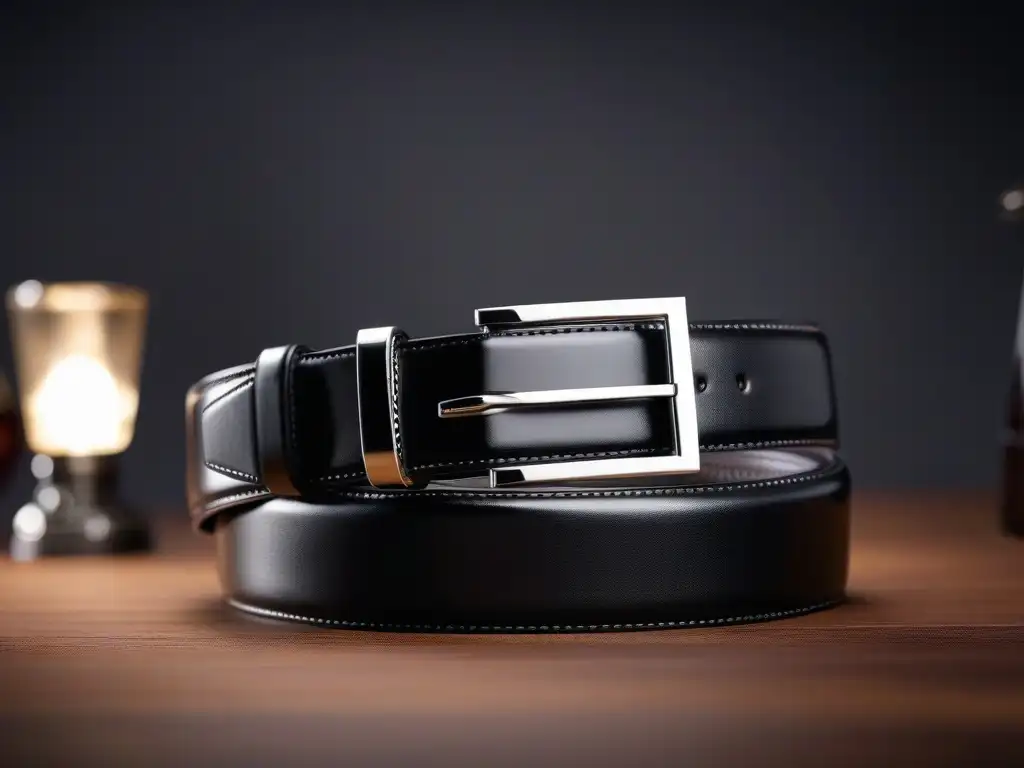 Conjunto de cinturón y corbata de lujo para hombres con curvas Detalles finos de cinturón y corbata para hombres curvy: elegancia y sofisticación en negro y seda