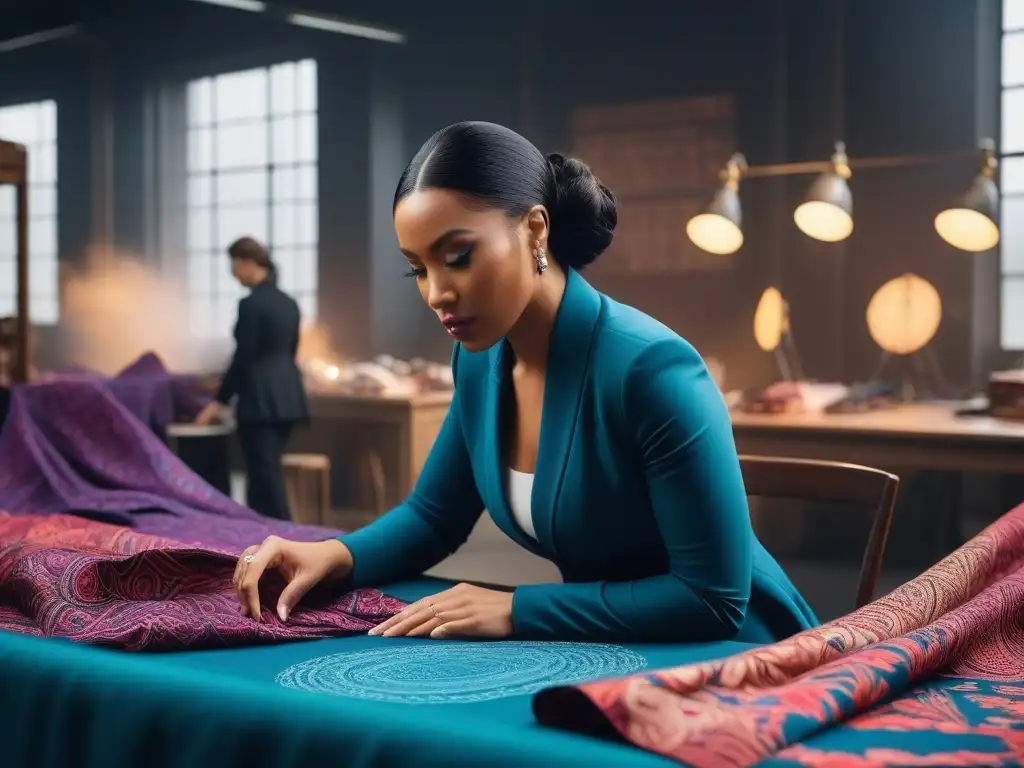 Diseñadores de moda crean patrón inclusivo y colorido Diseñadores de moda de distintas etnias y cuerpos adaptan patrones en un ambiente colaborativo y colorido
