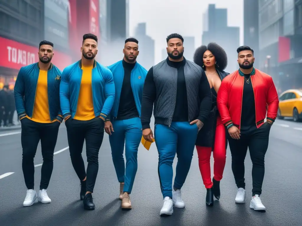 Moda inclusiva: diversidad de estilos en la ciudad Una diversa y segura guía de estilo para tallas diversas, con moda colorida y urbana que refleja individualidad e inclusividad