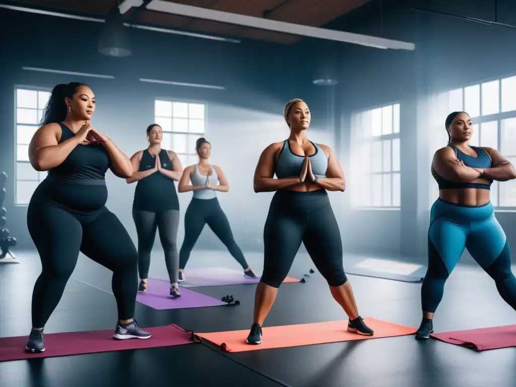 Inspiradora diversidad: Fitness inclusivo con distintos cuerpos y etnias Celebrando la diversidad y fortaleza en el gimnasio inclusivo