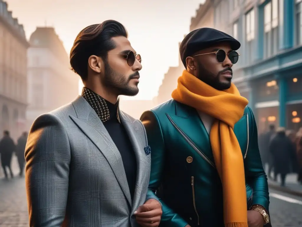 Confianza y estilo en la ciudad: diversidad y moda para todos Una diversidad de personas seguras y elegantes en una bulliciosa calle citadina