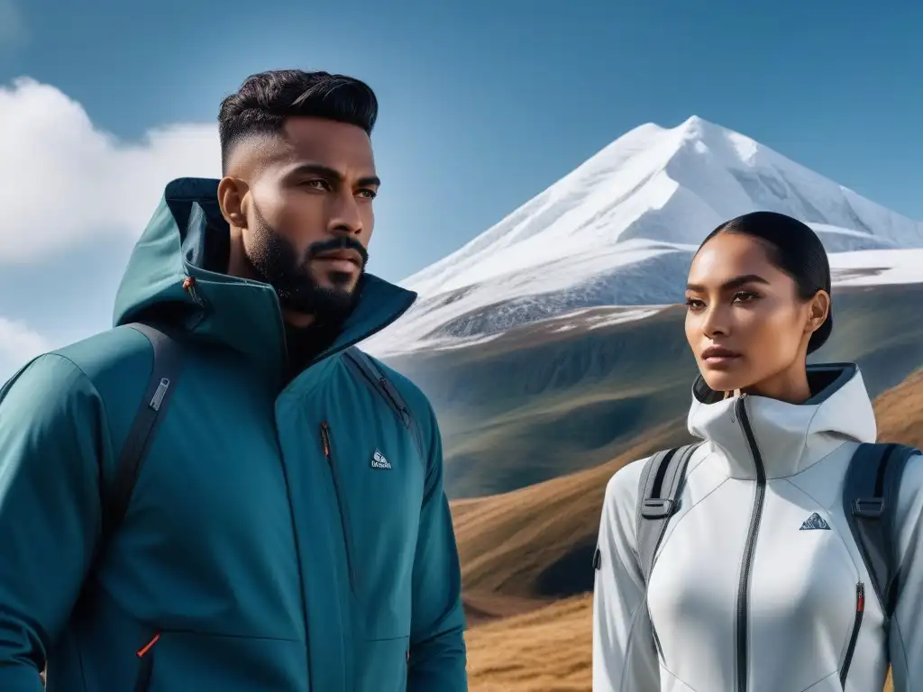 Moda sostenible en climas extremos: diversidad y innovación Diversidad en ropa sostenible climas extremos inclusiva en montaña nevada