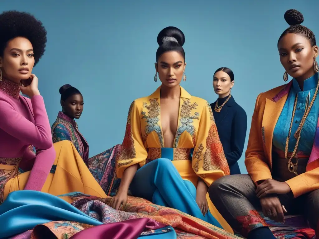 Diseñadores de moda colaborando con pasión en colección inclusiva Un diverso grupo de diseñadores de moda colaborando apasionadamente en una colección inclusiva