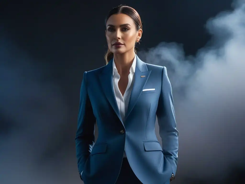 Moda Tall: Elegancia y confianza en la moda para altos Un ejecutivo elegante y seguro en una oficina moderna, vistiendo un traje de alta calidad de Moda Tall